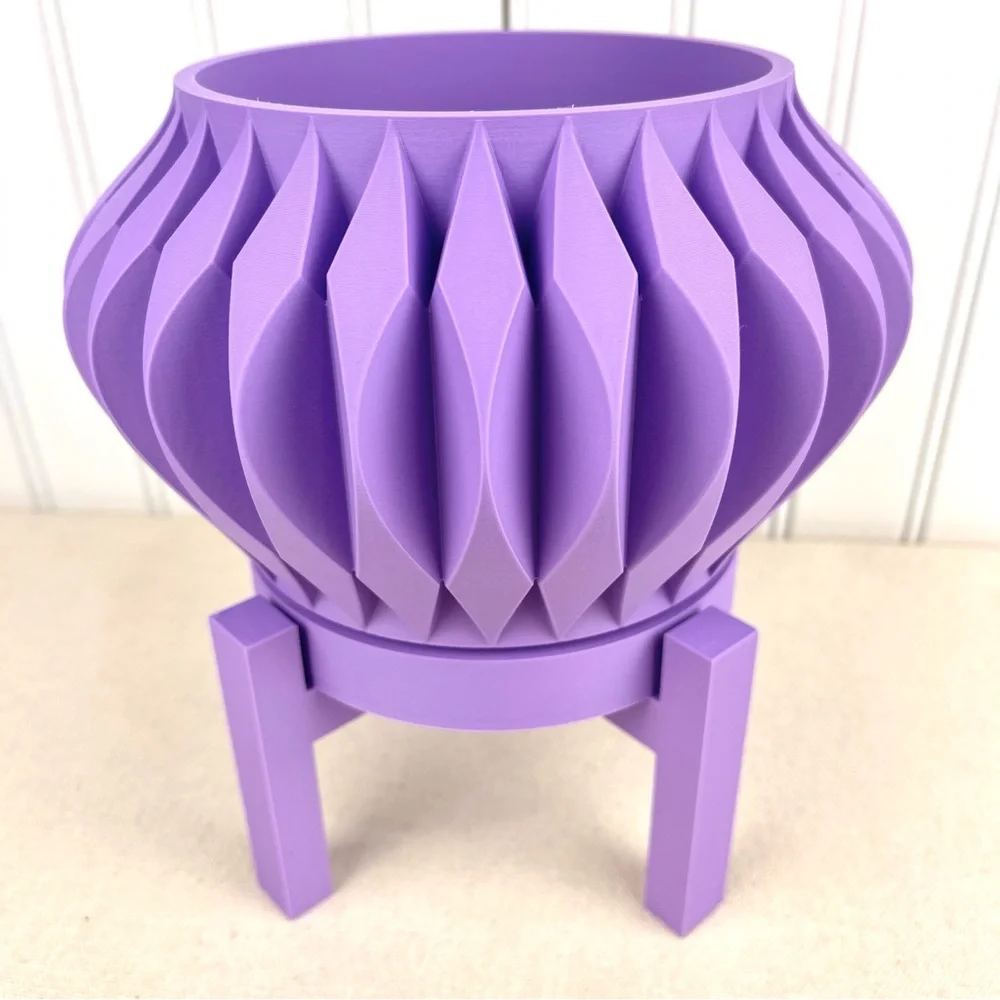 Sevi Indoor Planter Pot w/ Drainage Hole and Drip Tray, Houseplants